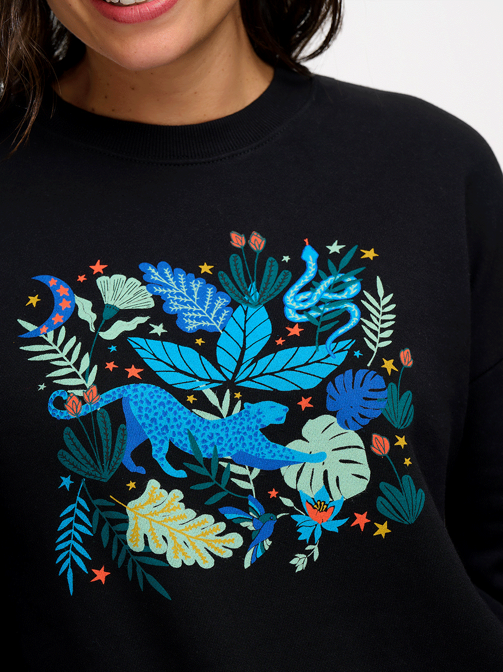 Noah Sweatshirt - BLACK/JUNGLE BLUES