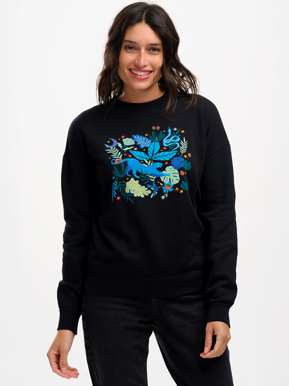 Noah Sweatshirt - BLACK/JUNGLE BLUES