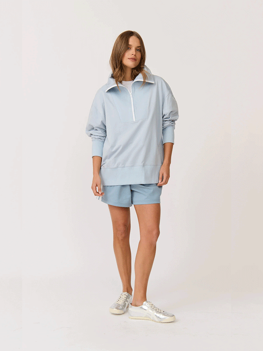 Nova Half Zip Sweater - SKY