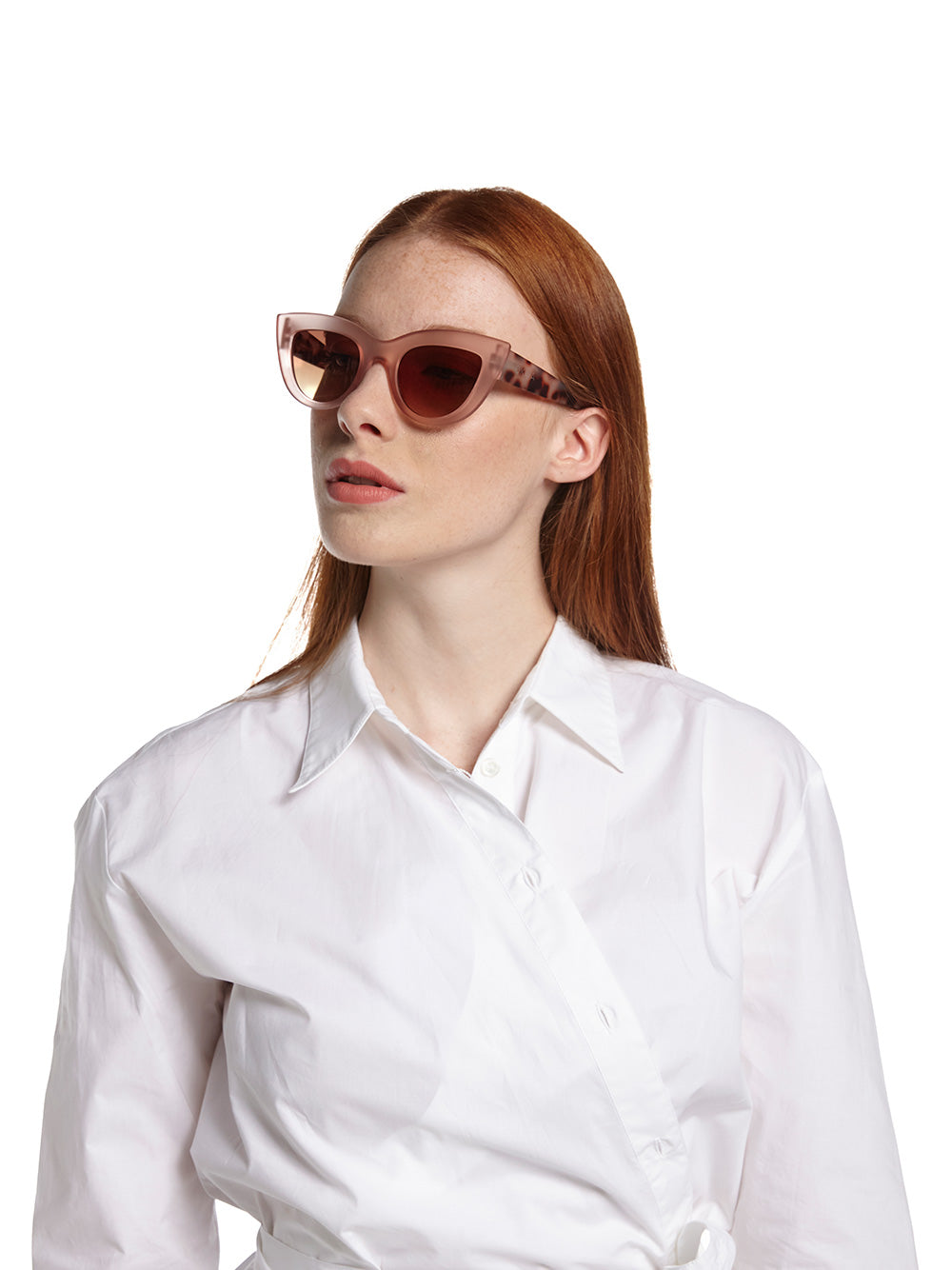 Claudia Sunglasses (OK013) - PINK HAVANA
