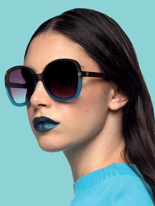 Anna Sunglasses (OK019) - BLUE HAVANA