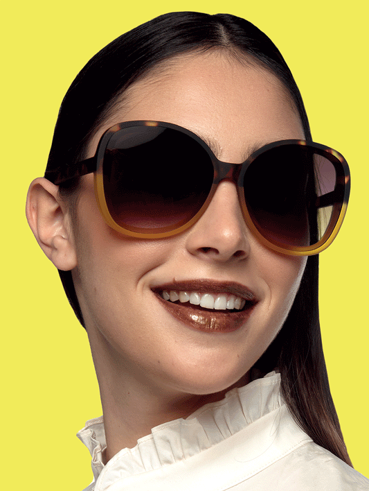 Anna Sunglasses (OK019) - YELLOW HAVANA
