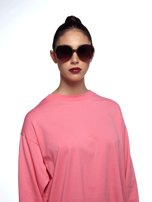 Anna Sunglasses (OK019) - PINK HAVANA