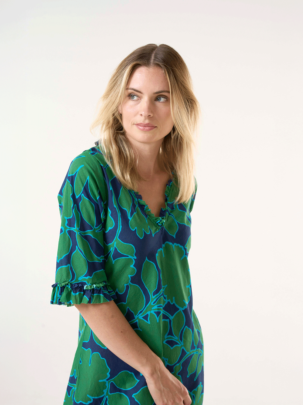 Middy Indi Cotton Dress - PORTO VECCHIO GREEN