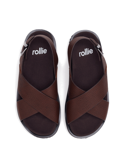 Rhodes Cross Sandal - CHOCOLATE