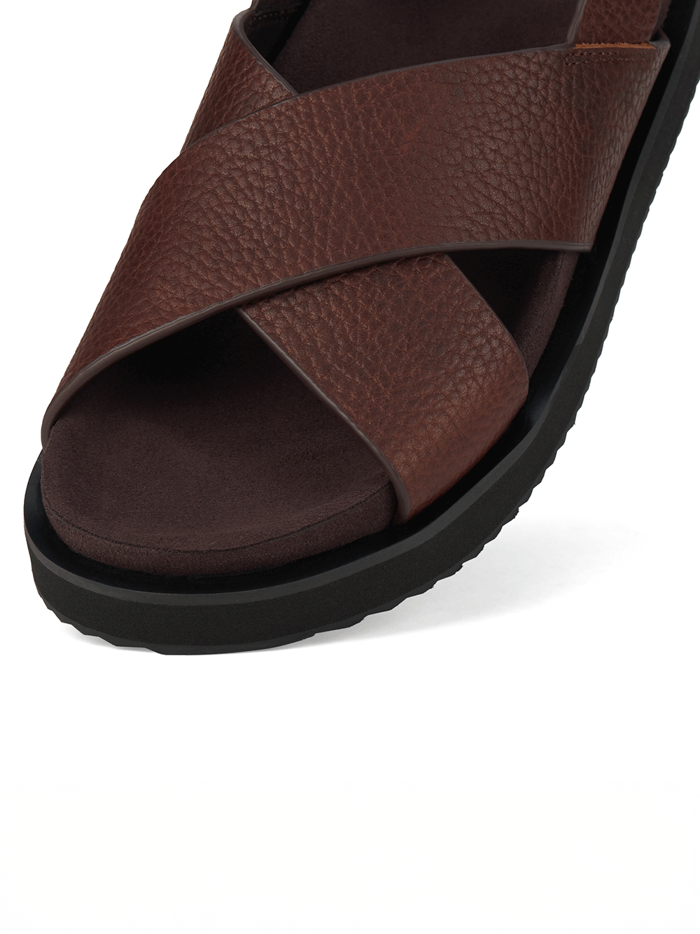Rhodes Cross Sandal - CHOCOLATE