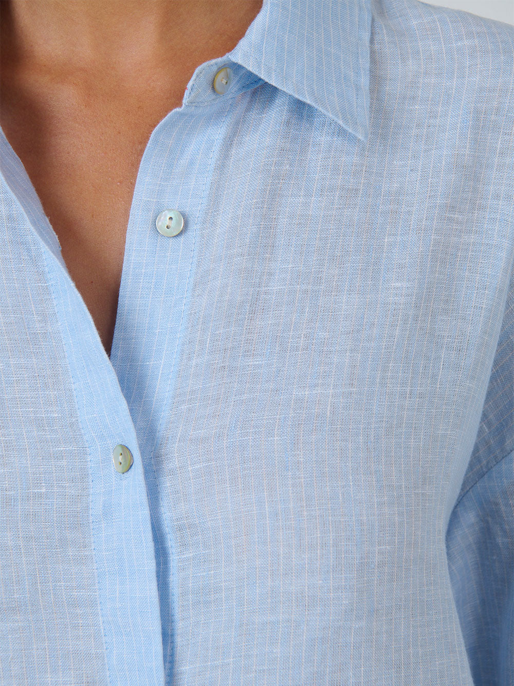 Linen Long Sleeve Shirt - RAYURE CEIL