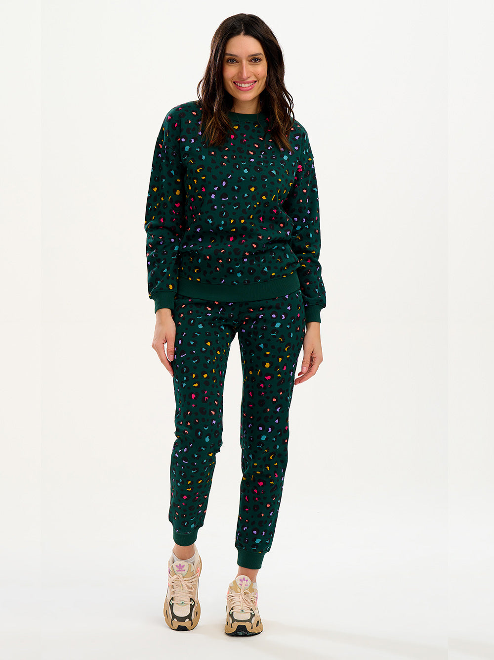 Noah Sweater - GREEN LEOPARD