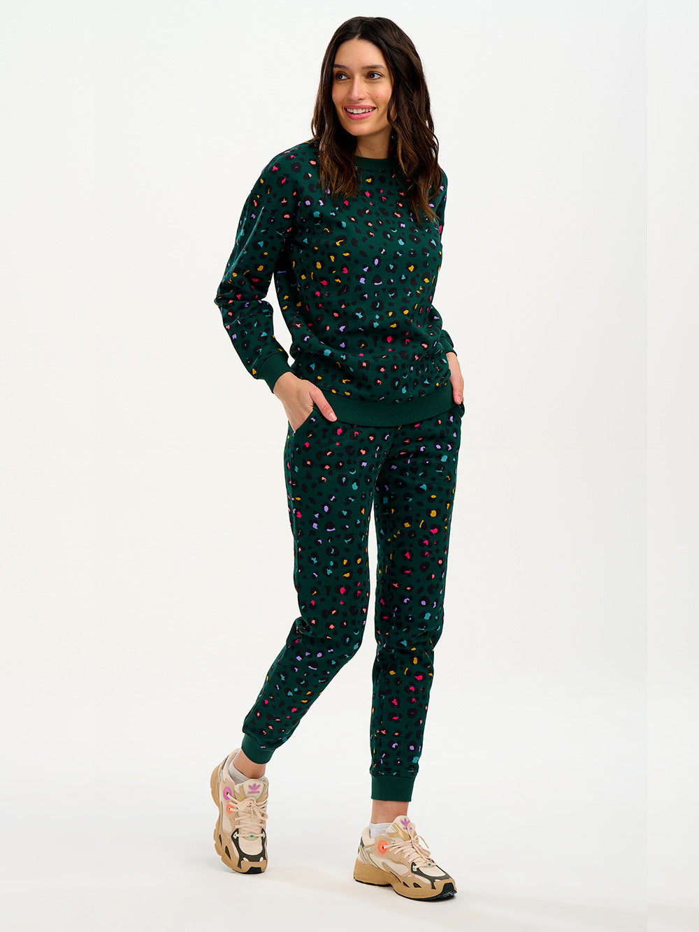 Noah Sweater - GREEN LEOPARD