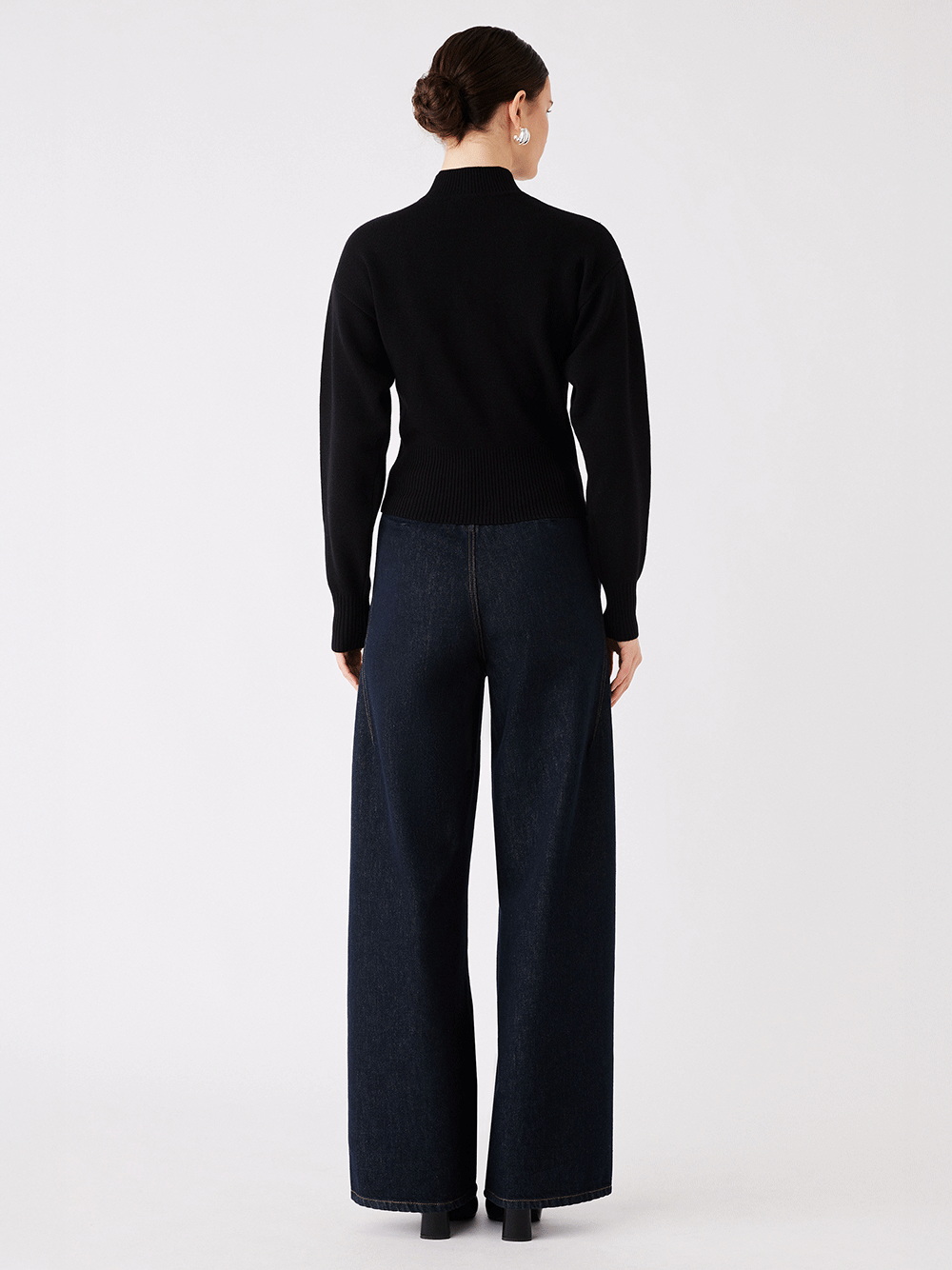Sierra Zip Cardigan - BLACK