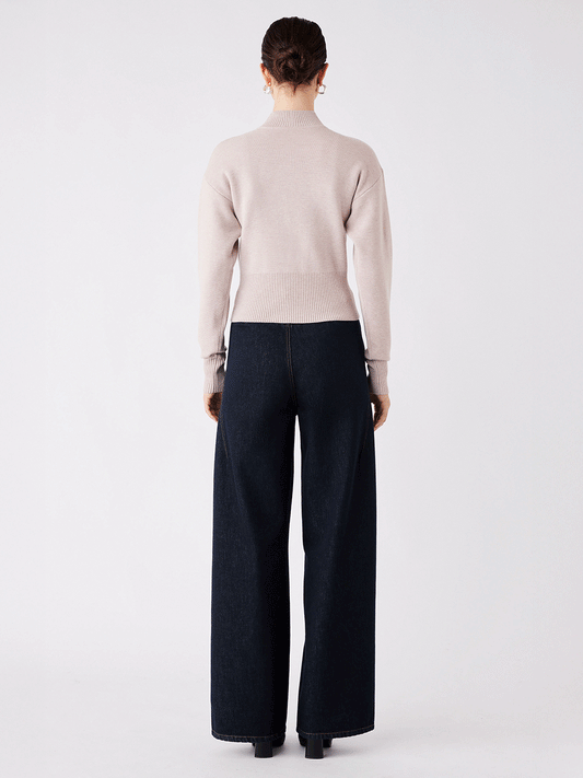 Sierra Zip Cardigan - NATURAL