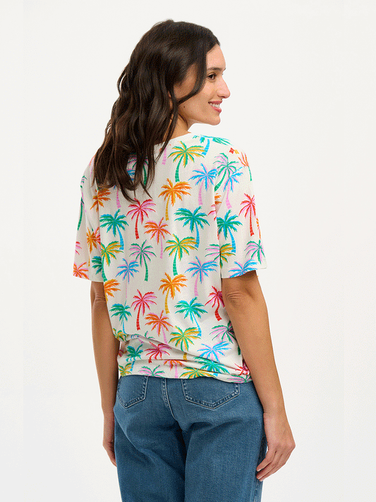 Kinsley Relaxed T-Shirt - MULTI RAINBOW PALMS