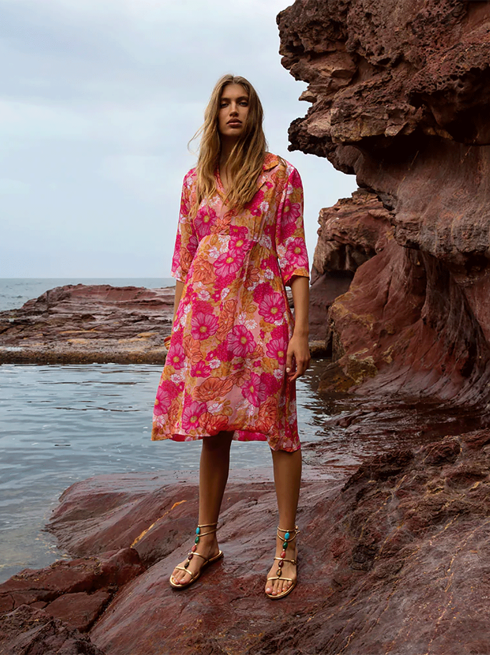 Jazz Viscose Dress - CAPE COZ PINK
