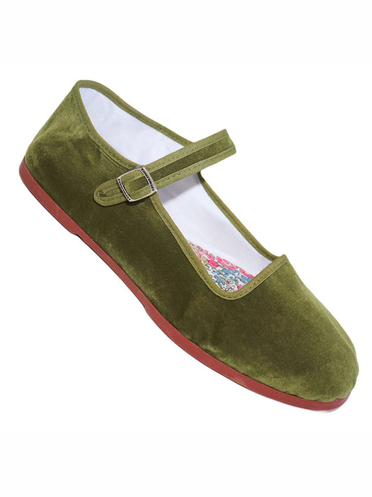 Velvet Shoe - OLIVE