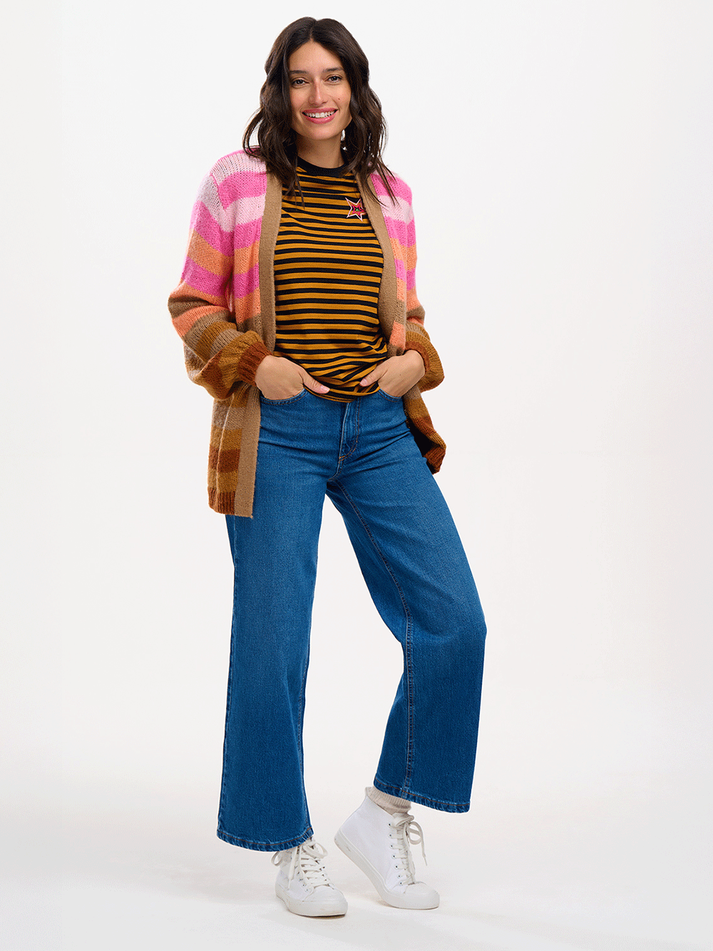 Yvette Cardigan - OMBRE STRIPE