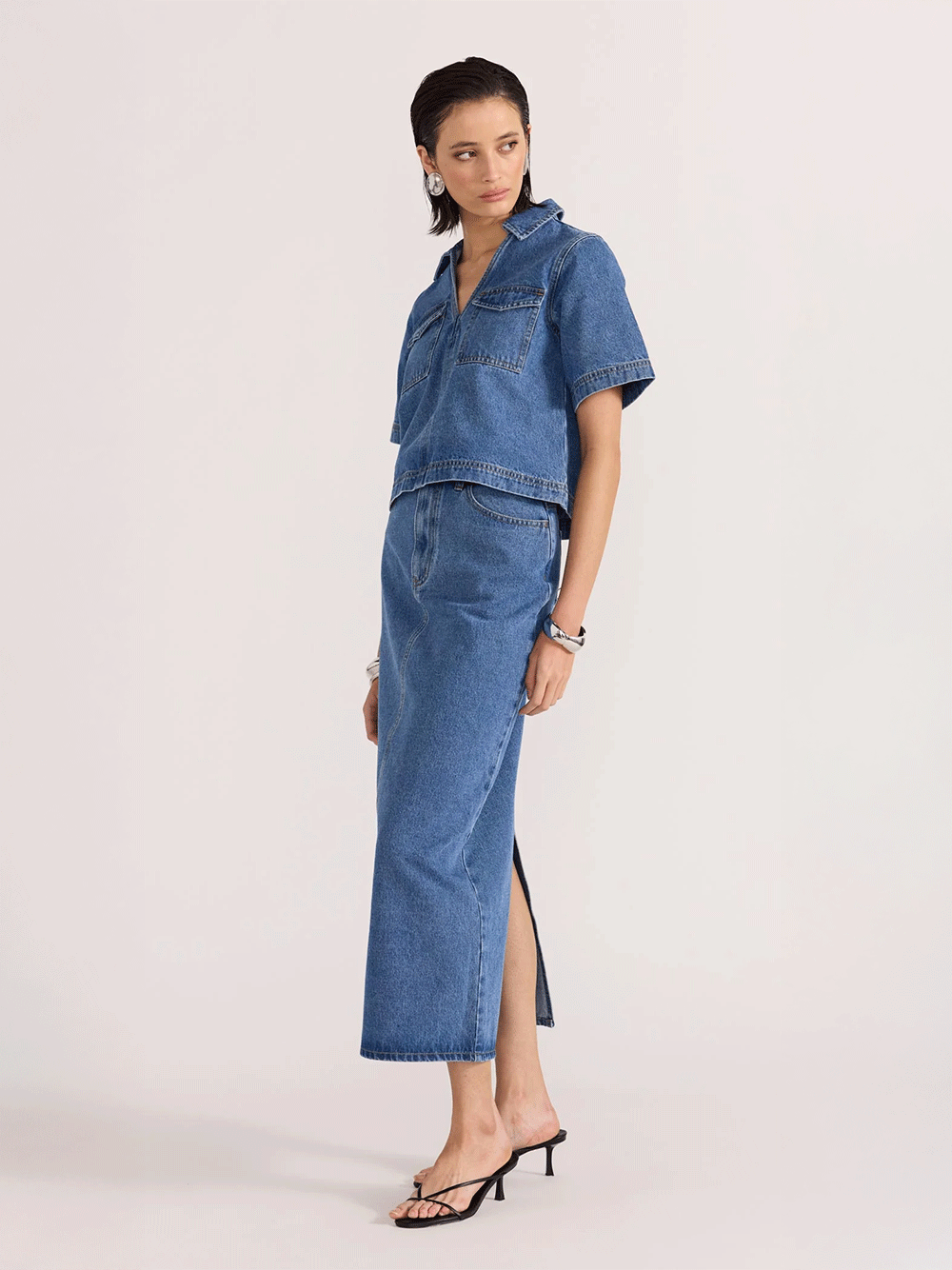 Alden Crop Denim Shirt
