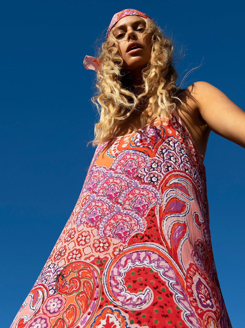 Antoinette Slip Dress - BRAZIL CORAL