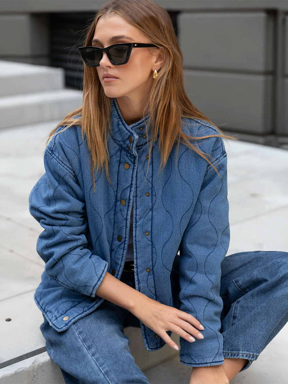 Apex Denim Quilted Jacket