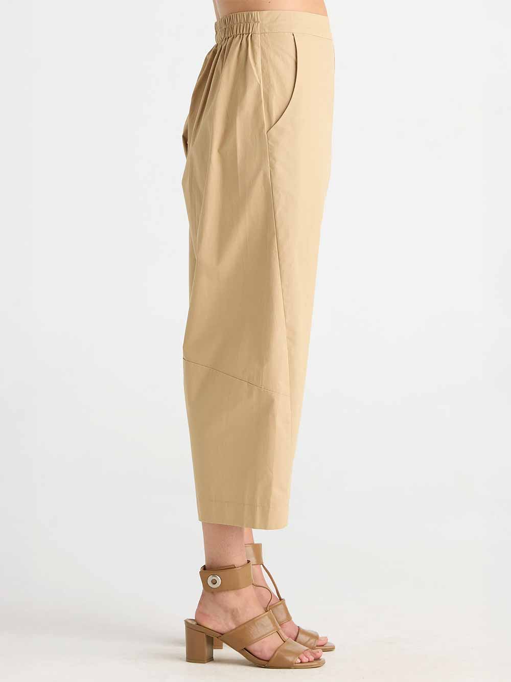 Barrel Leg Trousers - PEANUT BUTTER