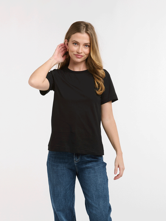 Crew Neck Tee - BLACK