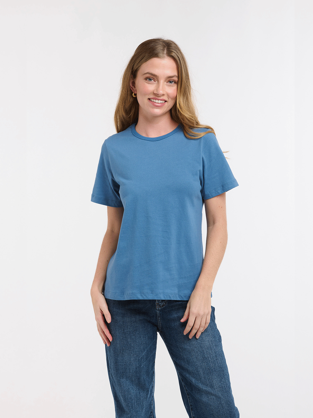 Crew Neck Tee - DENIM