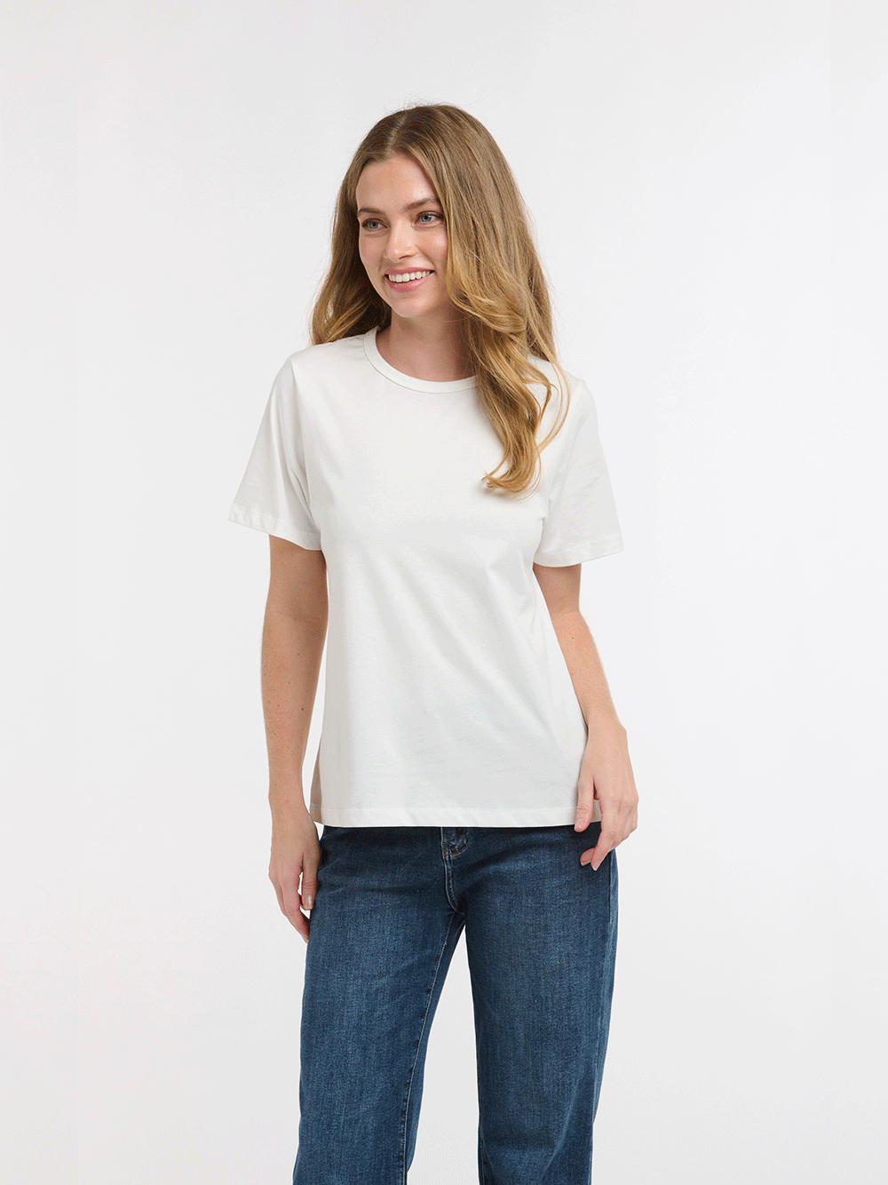 Crew Neck Tee - WHITE