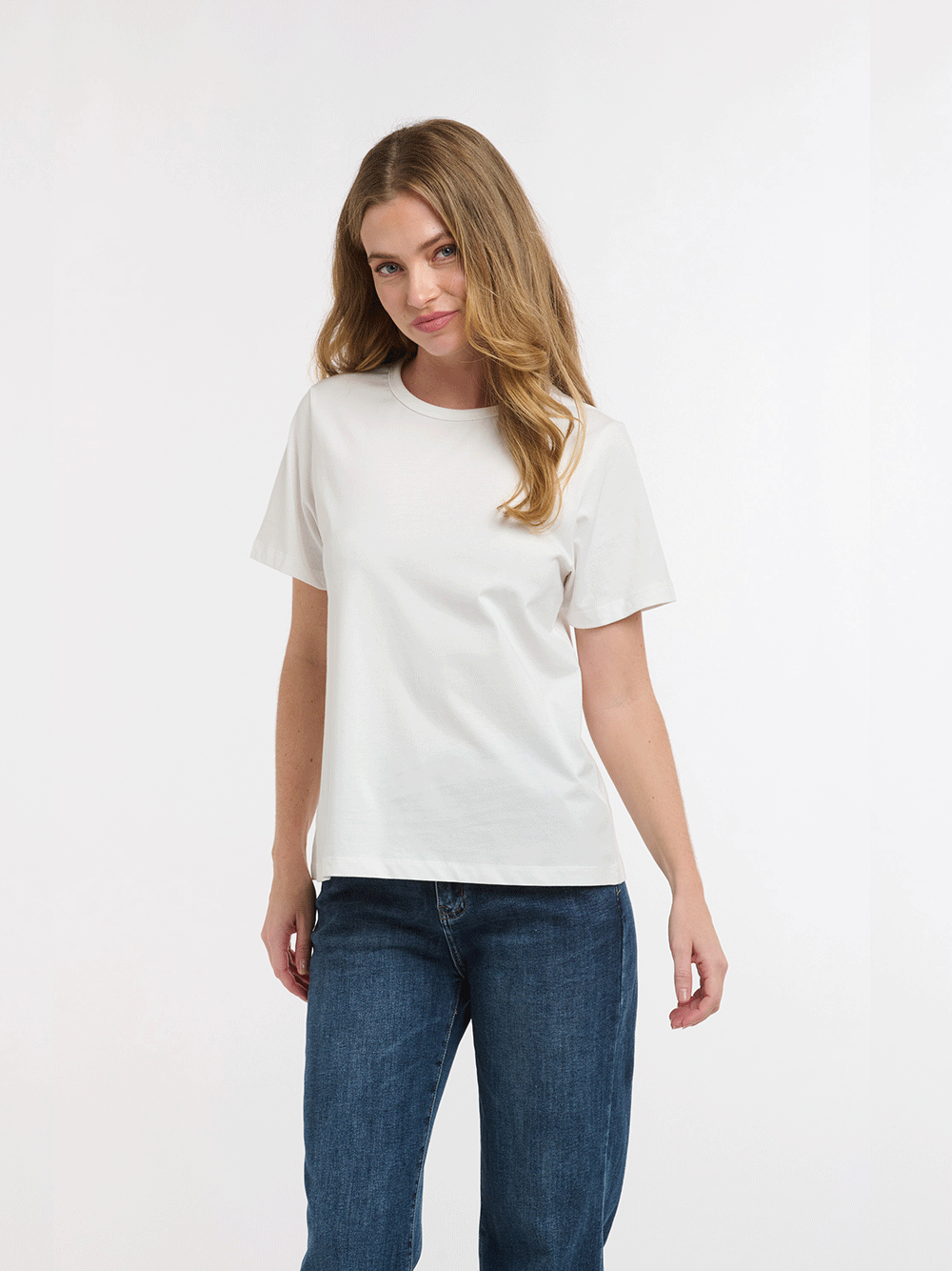 Crew Neck Tee - WHITE