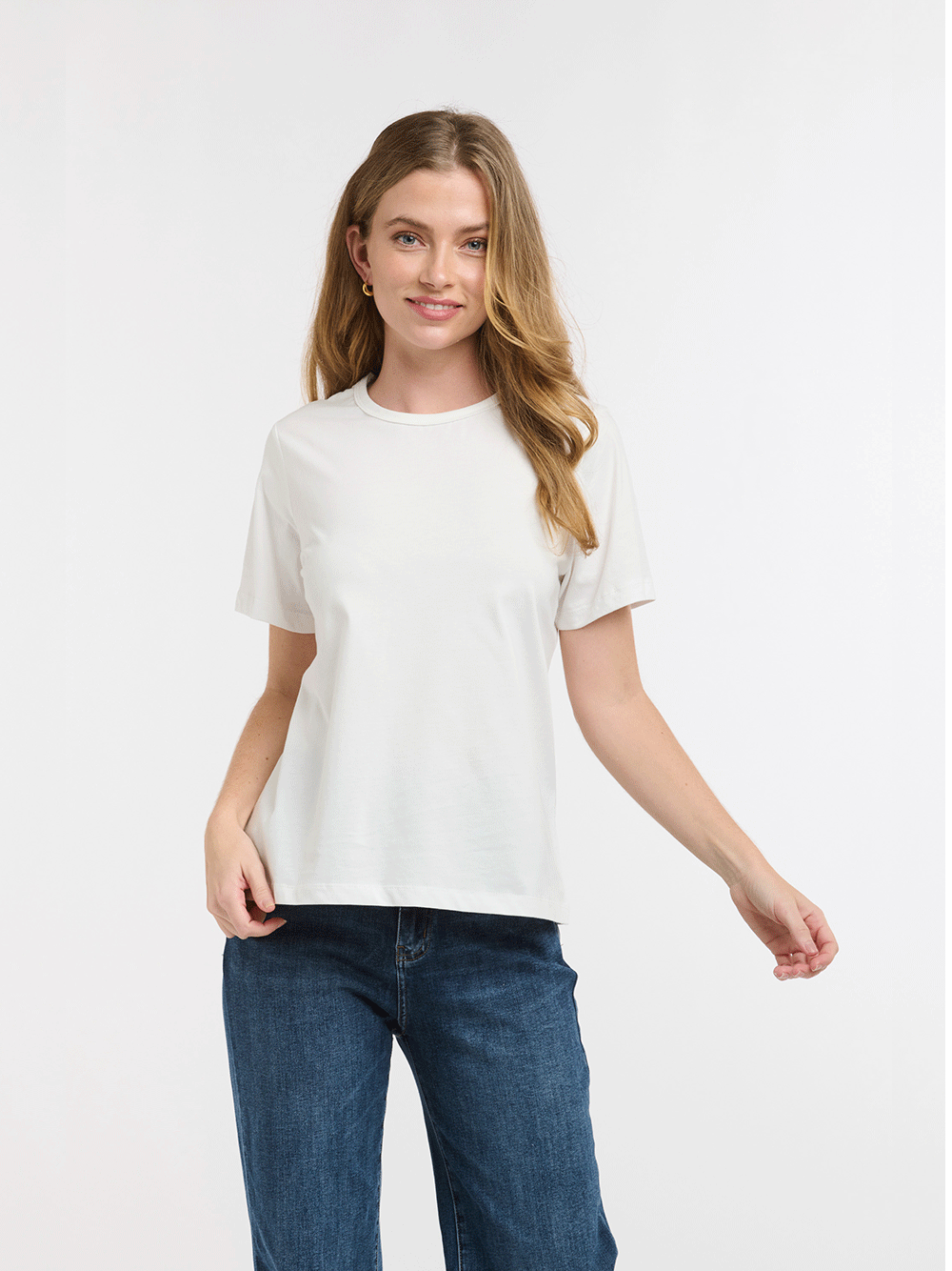 Crew Neck Tee - WHITE
