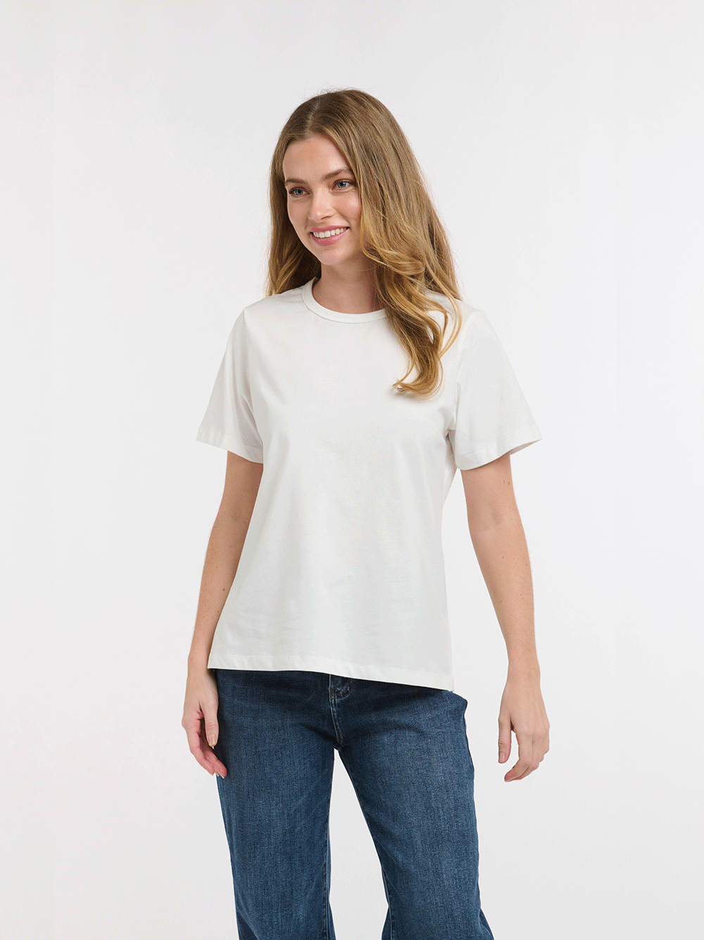 Crew Neck Tee - WHITE