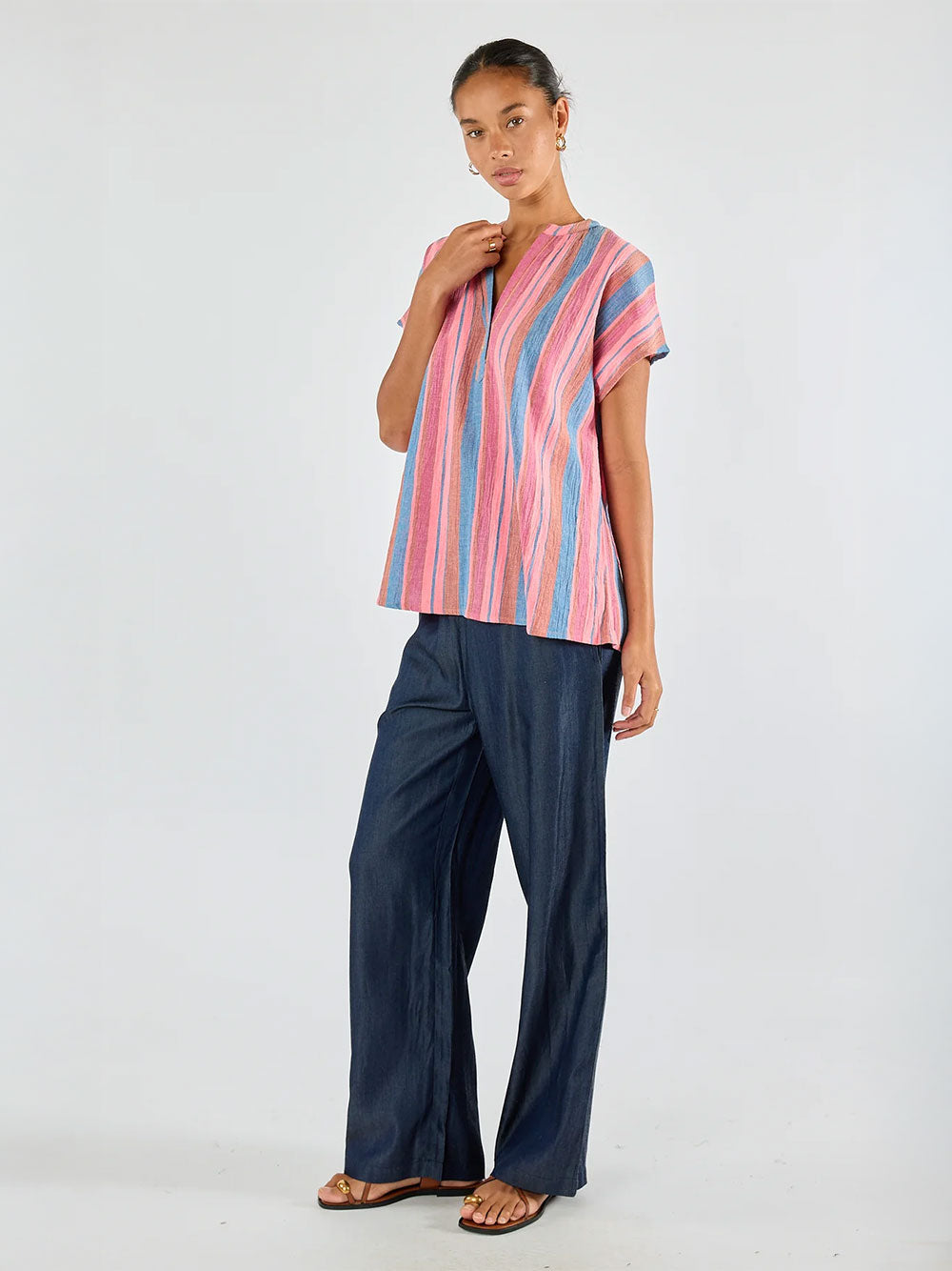 Basque Top - BLUE