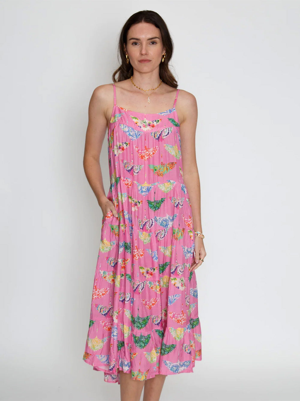 Birds of Surfers Sundress - PINK