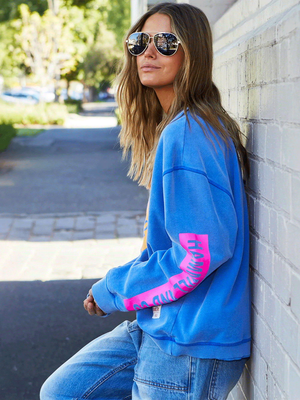 Bonjour Washed Blue Sweat