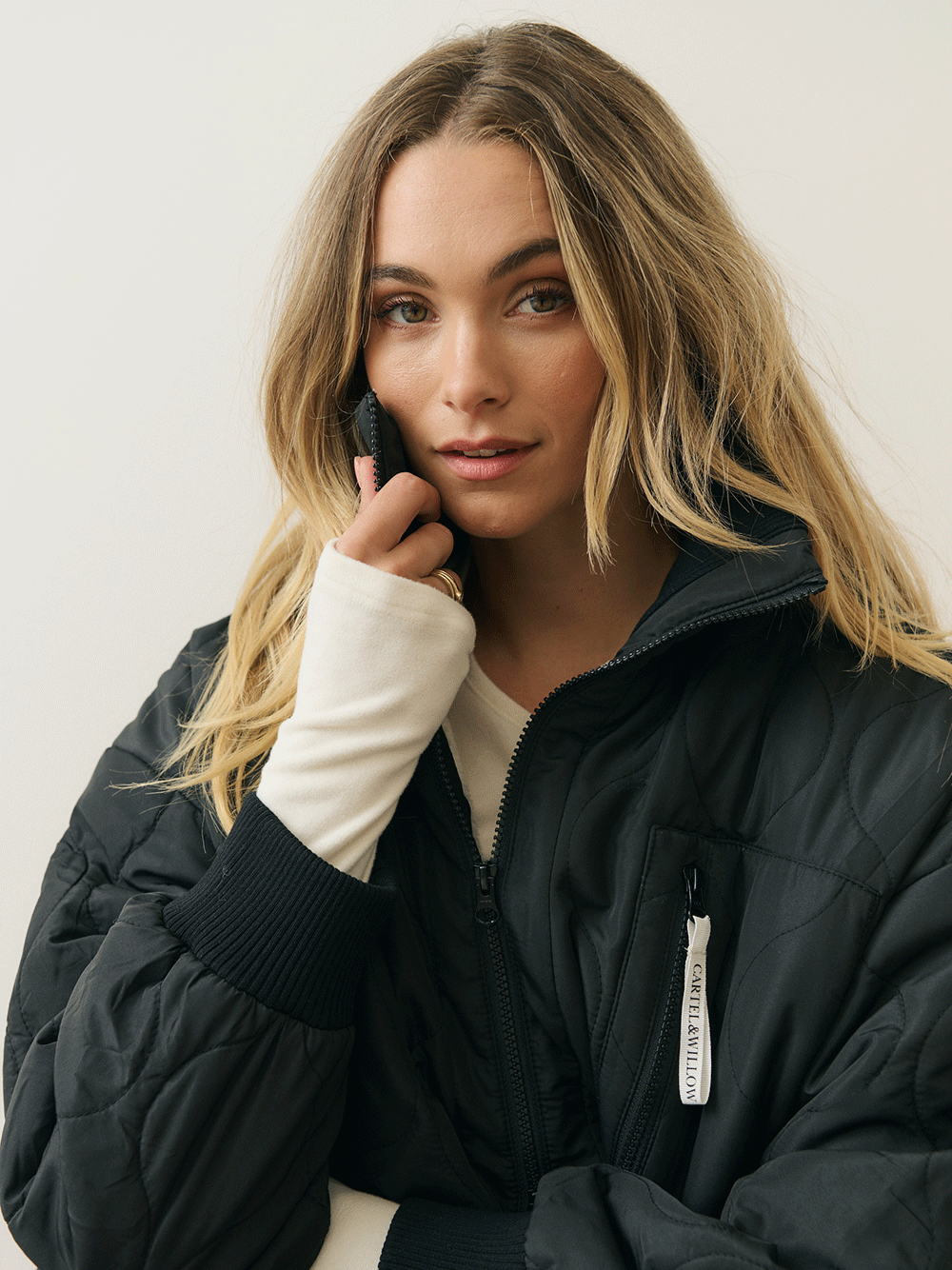 Bridie Jacket - BLACK/CREAM