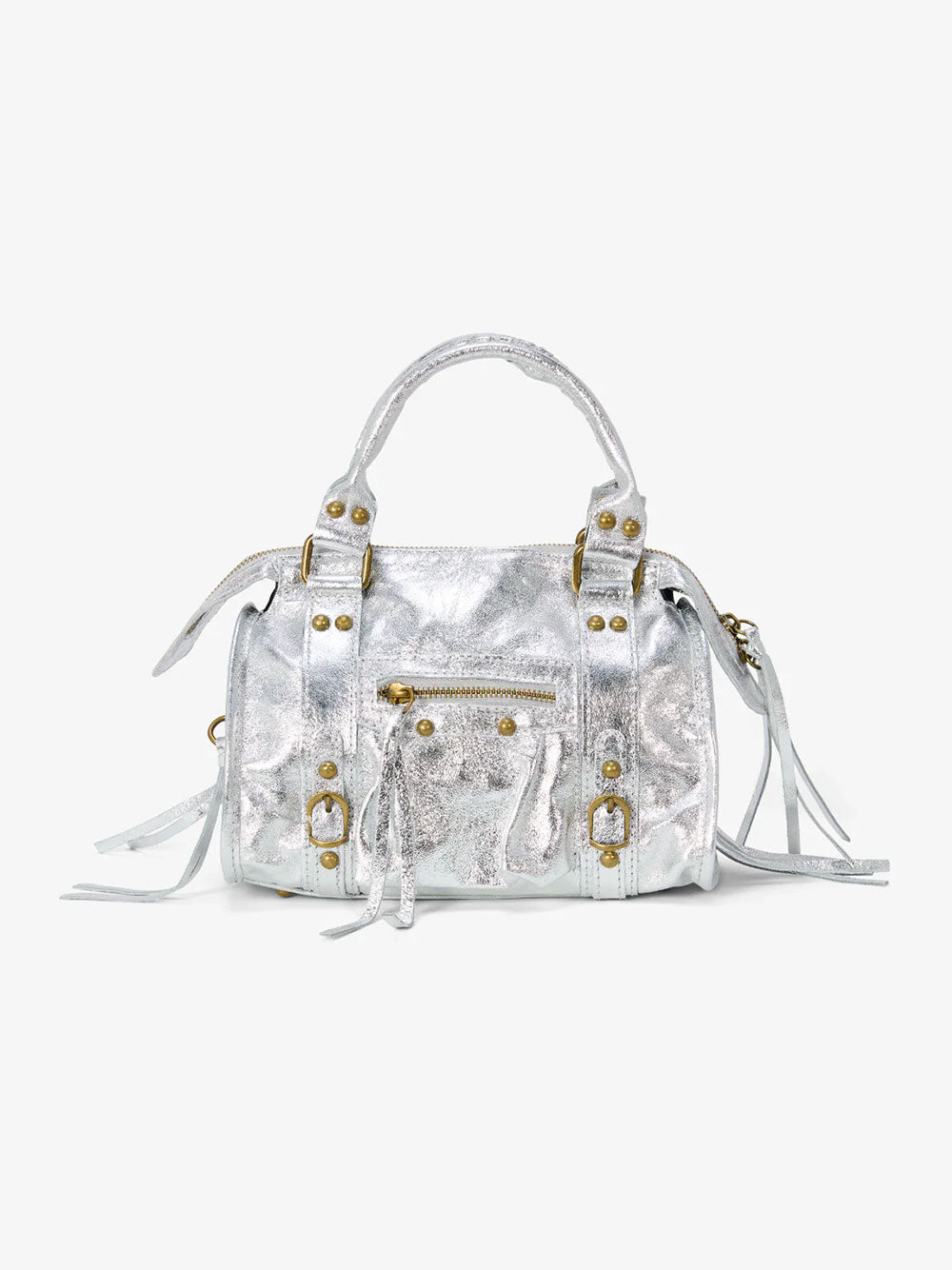 Cartiar Mini Leather Bag - SILVER