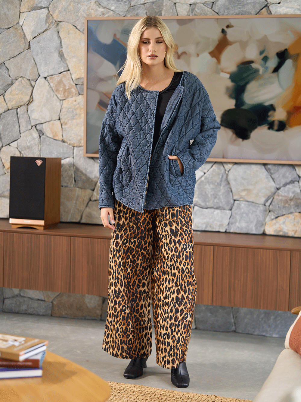Aly Leopard Cord Pants