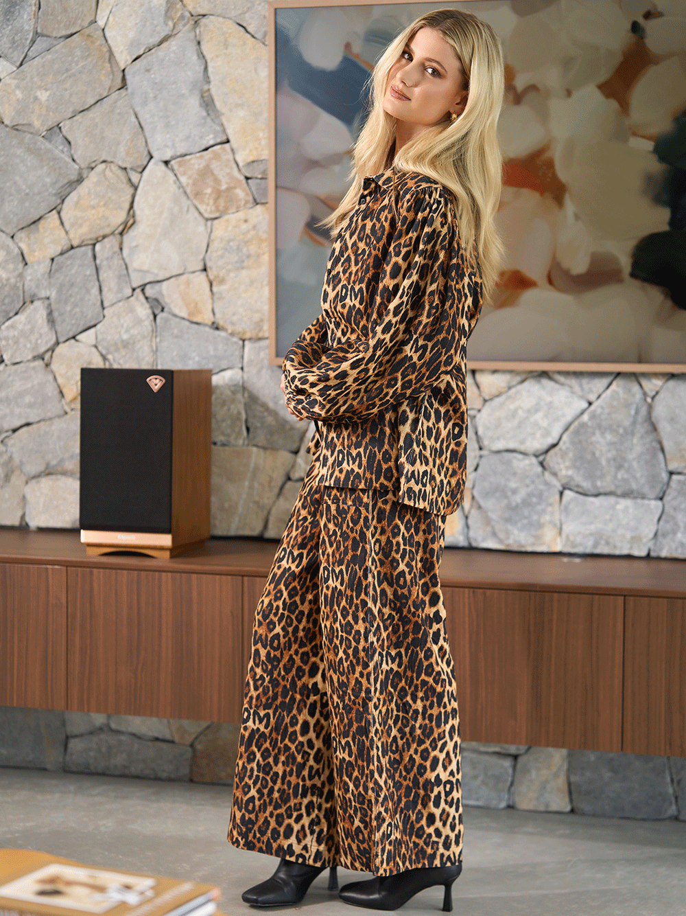 Aly Leopard Cord Pants