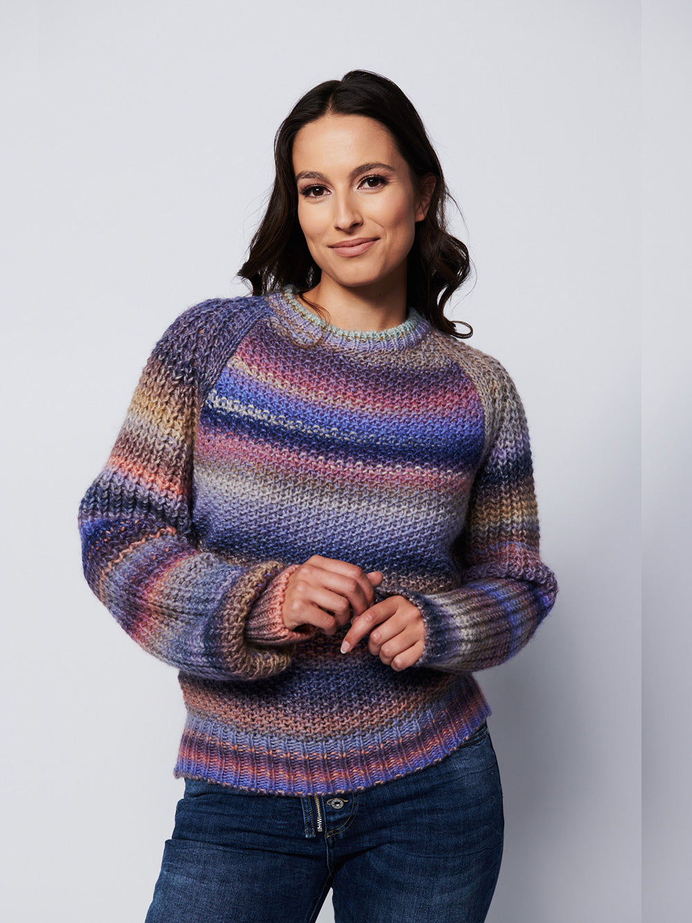 Colombia Round Neck Knit Sweater - PINK