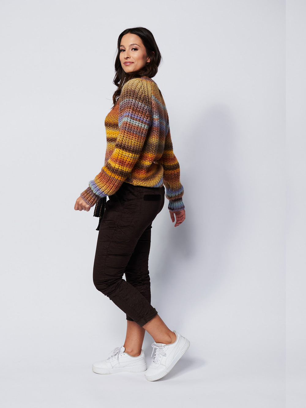 Colombia Round Neck Knit Sweater - EARTH