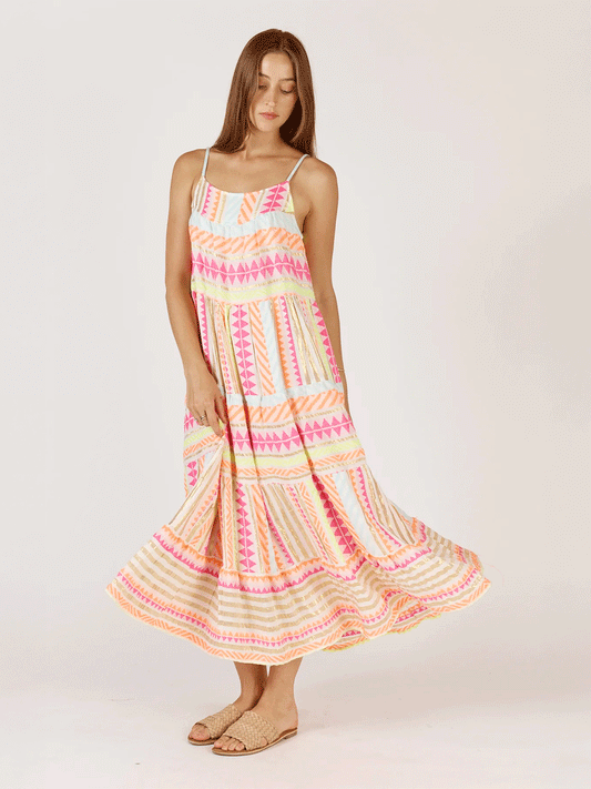 Corfu Maxi Dress - NEON