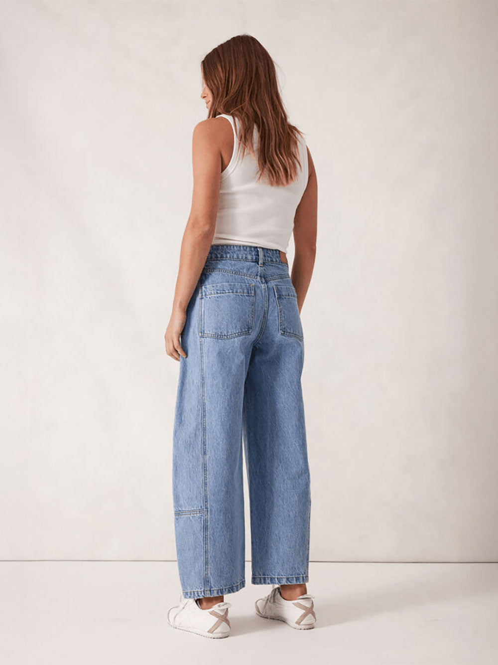 Darted Barrel Jean - VINTAGE BLUE