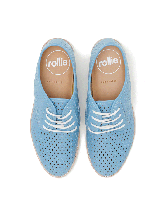 Derby Punch Shoe - STEEL BLUE