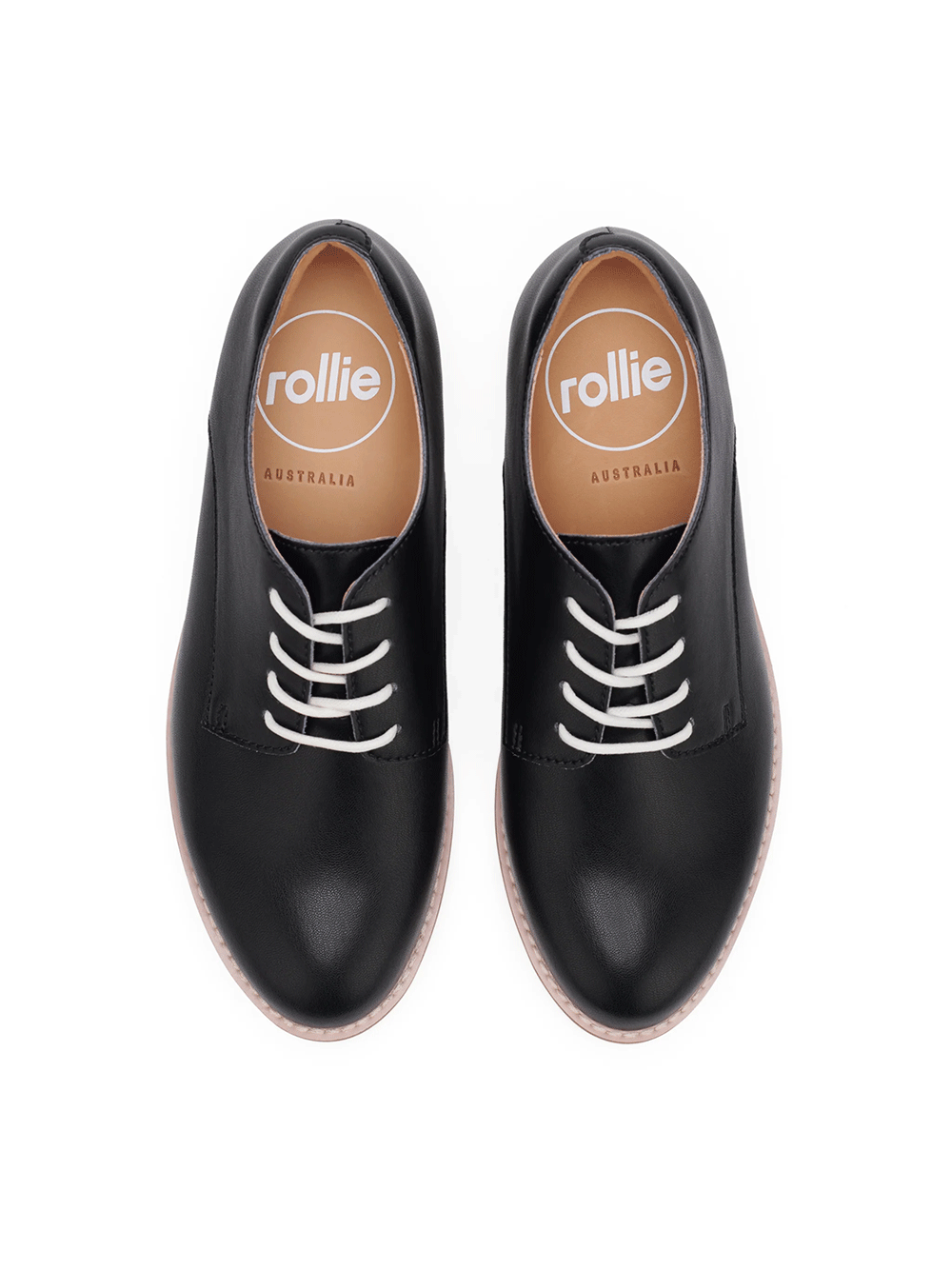 Derby Recycled Leather Shoes - BLACK
