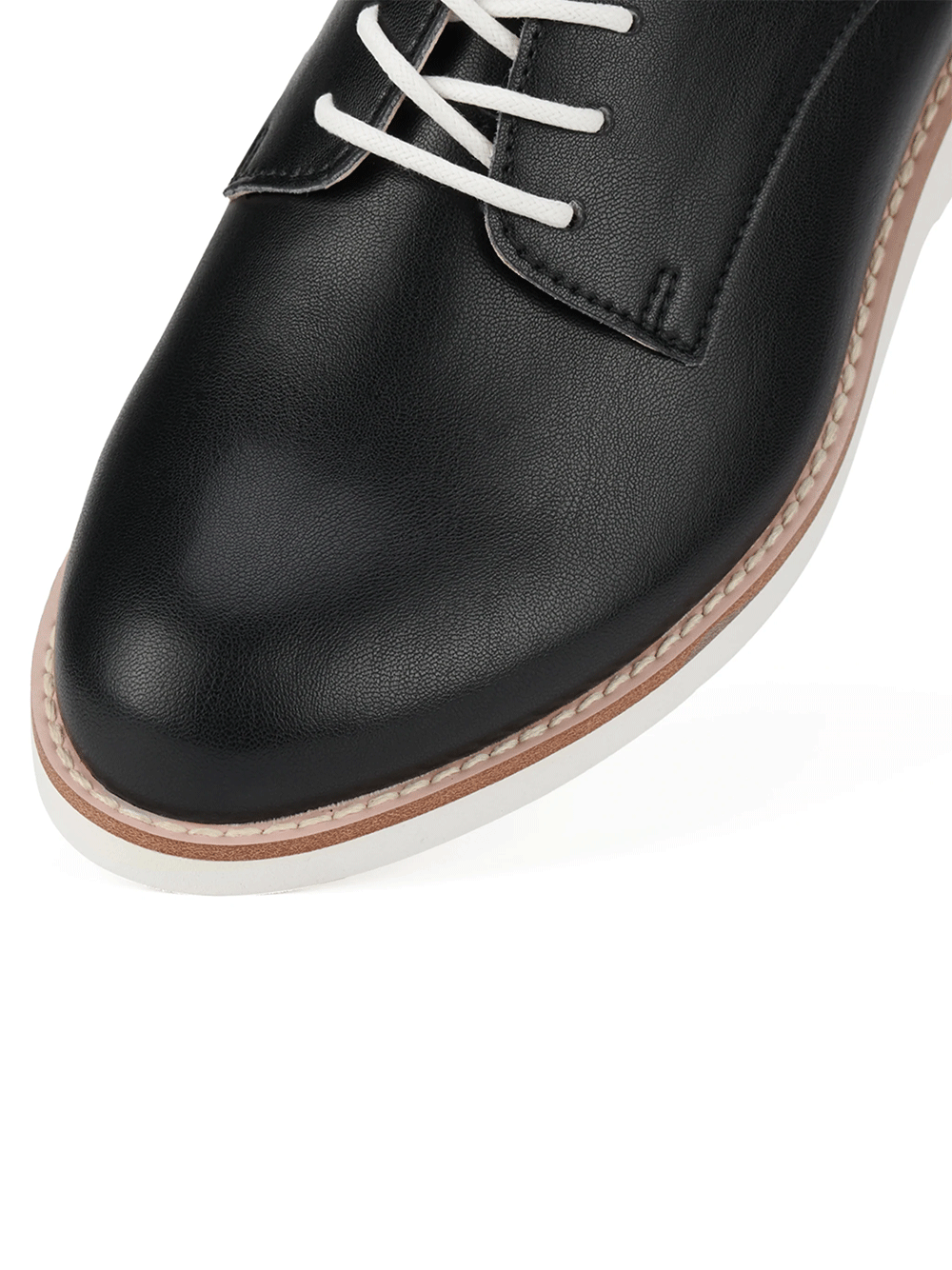 Derby Recycled Leather Shoes - BLACK