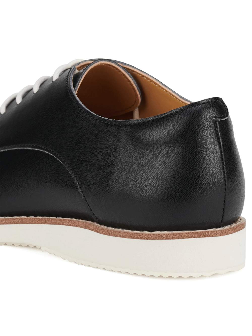 Derby Recycled Leather Shoes - BLACK