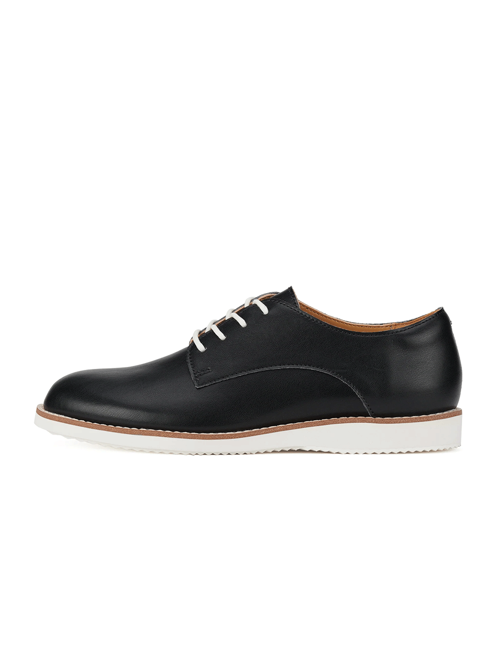 Derby Recycled Leather Shoes - BLACK