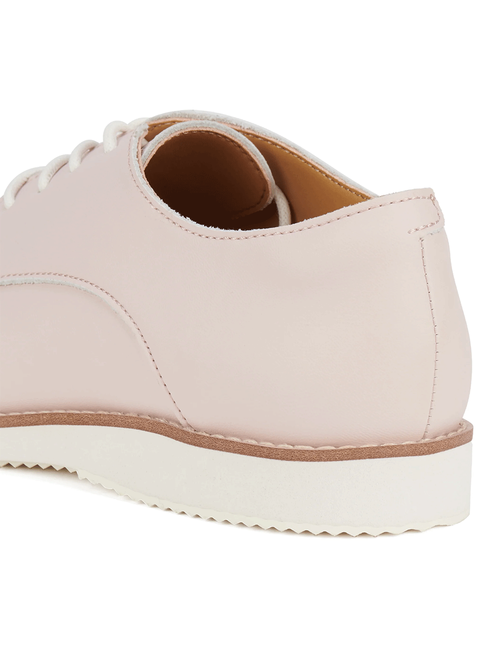 Derby Recycled Leather Shoes - SNOW PINK