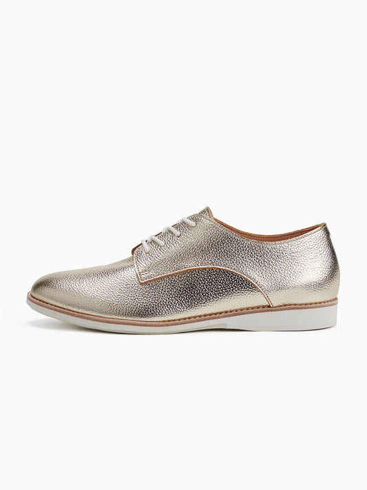 Derby Super Soft Leather Shoes - LIGHT GOLD
