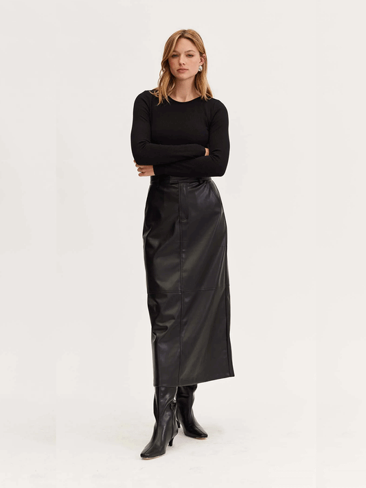 Dylan PU Column Skirt
