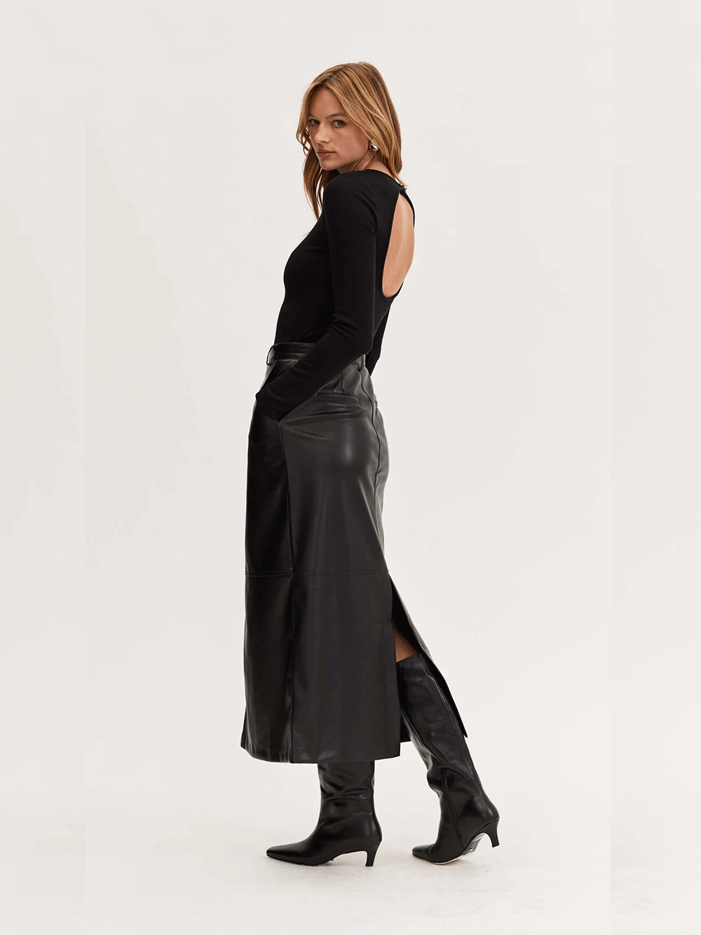 Dylan PU Column Skirt