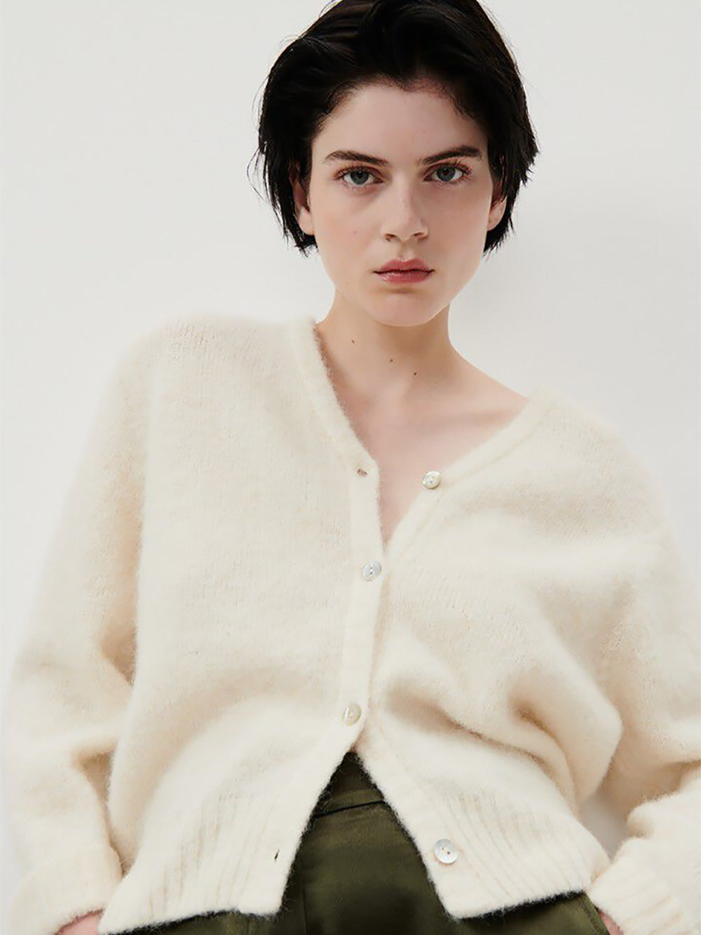 East Button Cardigan - MOTHER OF PEARL